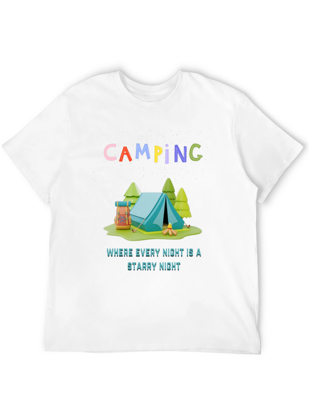 Camping Starry Night Graphic Tee