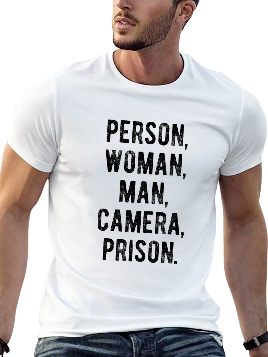 Person Woman Man Camera Prison T-Shirt