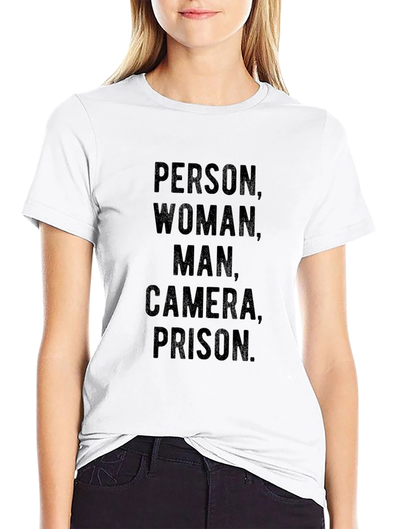 Person Woman Man Camera Prison T-Shirt