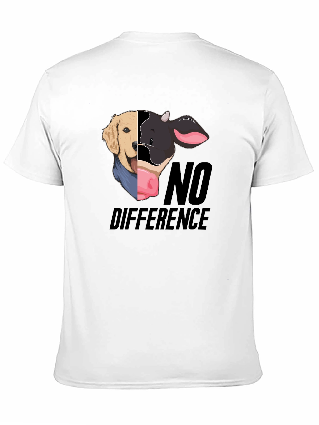 Dog & Cow No Difference Black T-Shirt