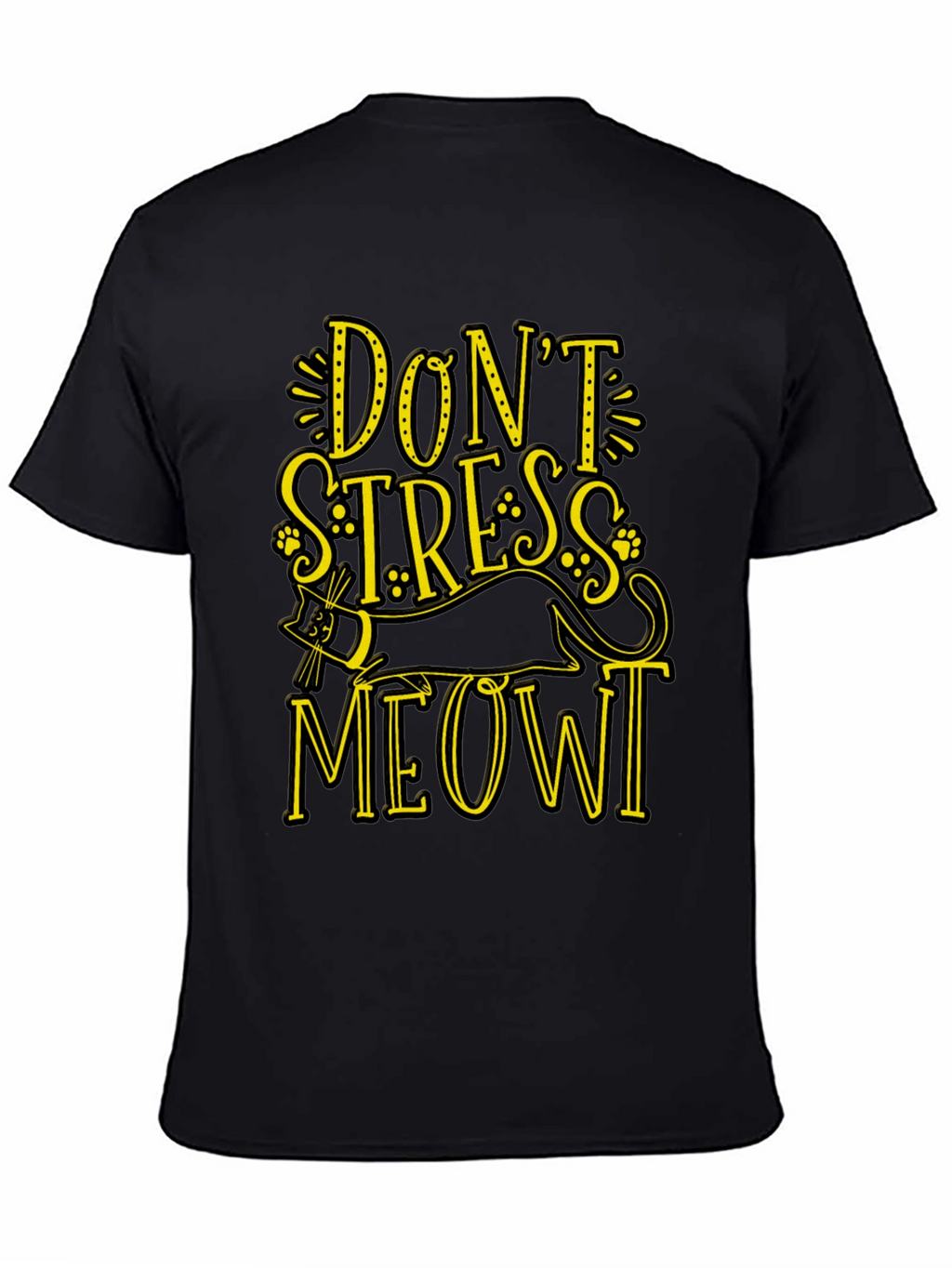 Dont Stress Meowt Black Graphic Tee
