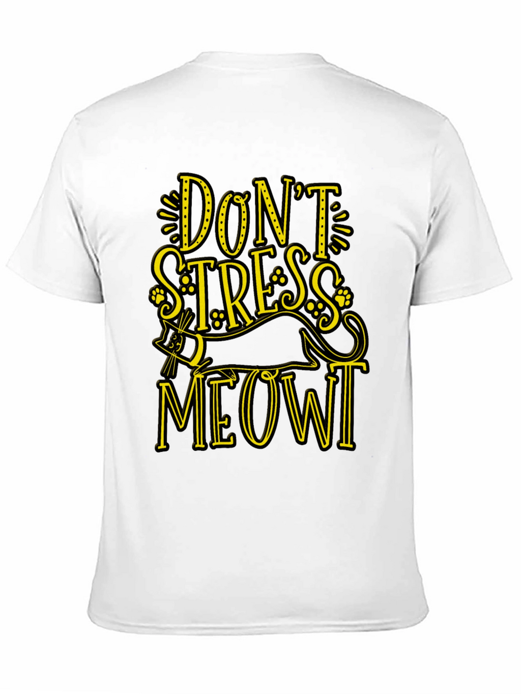 Dont Stress Meowt Black Graphic Tee