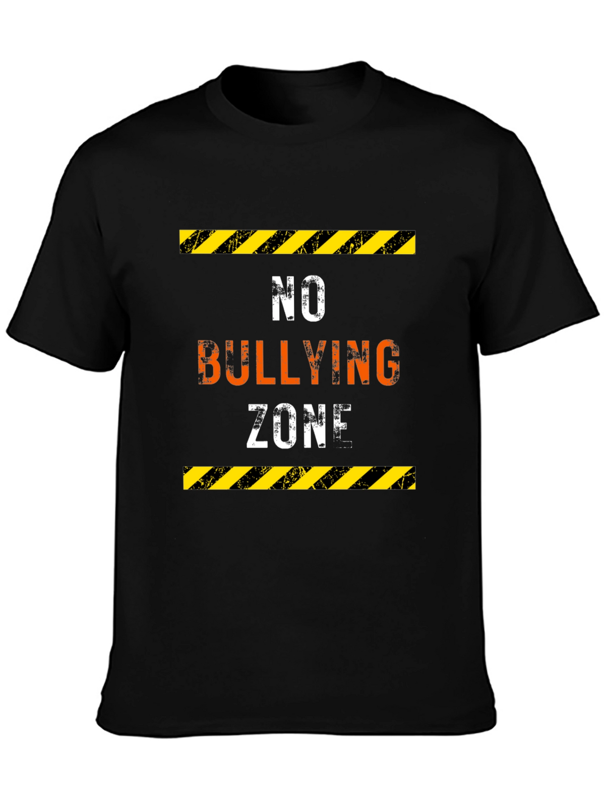 No Bullying Zone Graphic Tee - Black Cotton Comfort