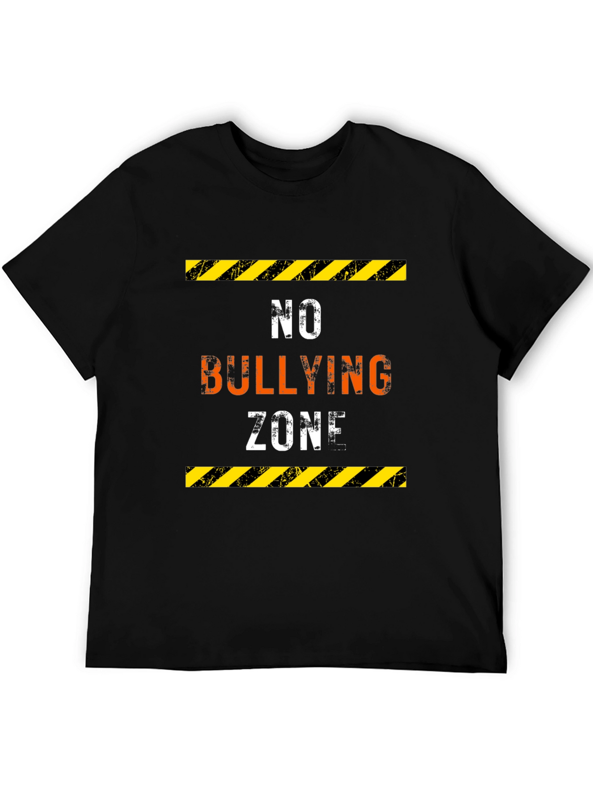 No Bullying Zone Graphic Tee - Black Cotton Comfort