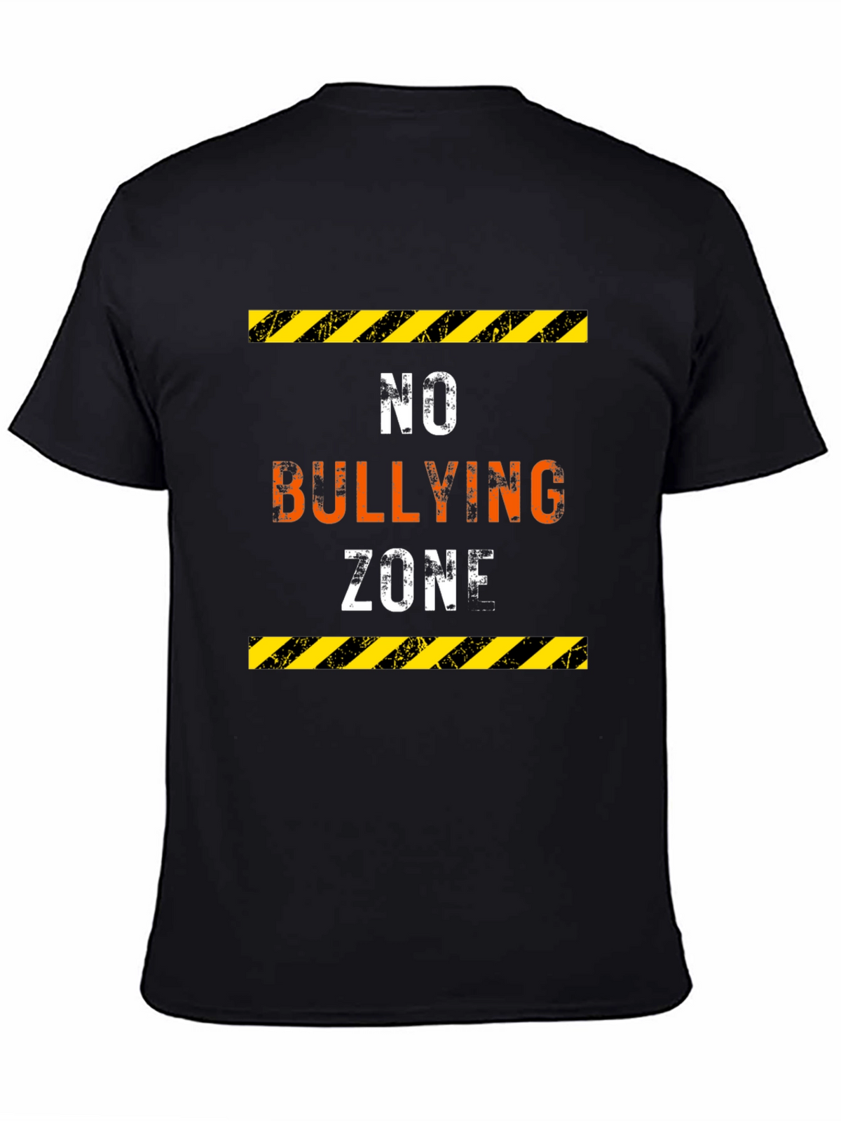 No Bullying Zone Graphic Tee - Black Cotton Comfort