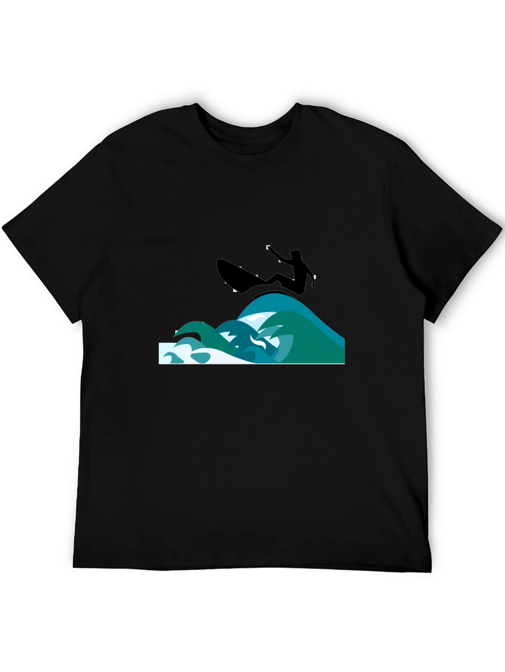 Surfer Graphic Black T-Shirt