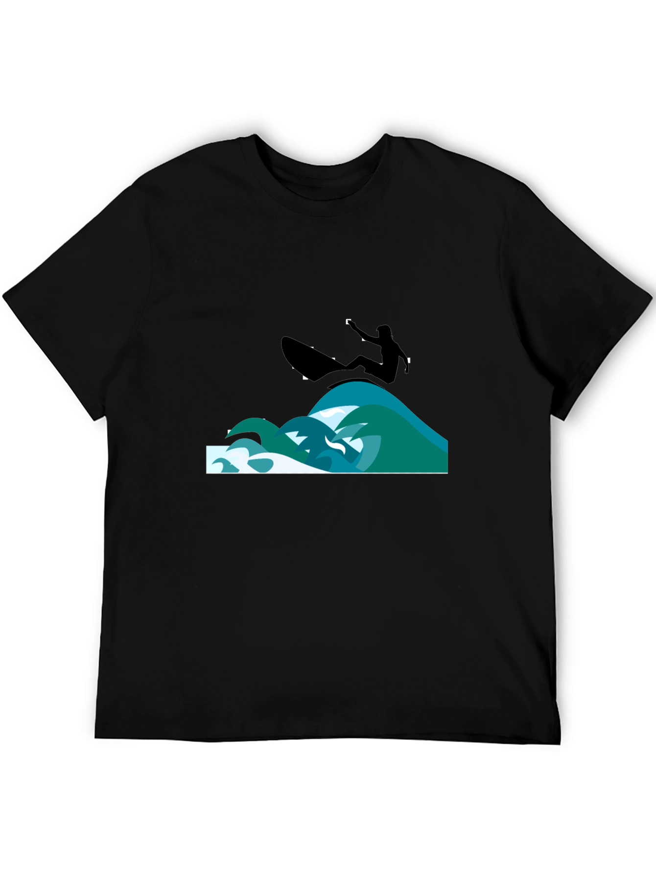 Surfer Graphic Black T-Shirt