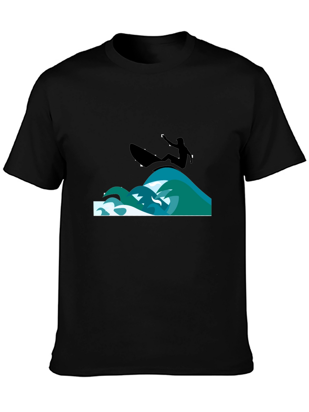 Surfer Graphic Black T-Shirt