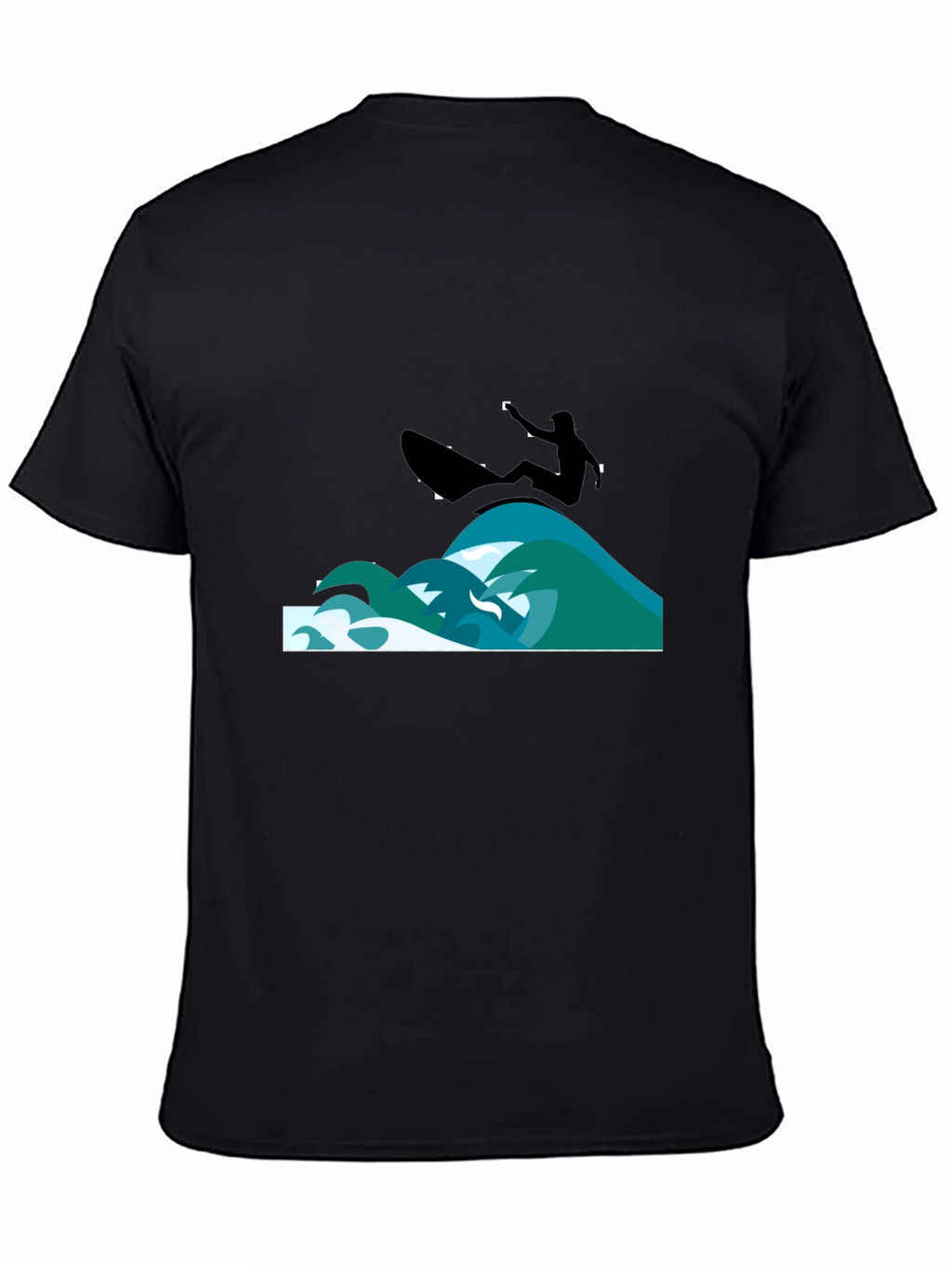 Surfer Graphic Black T-Shirt