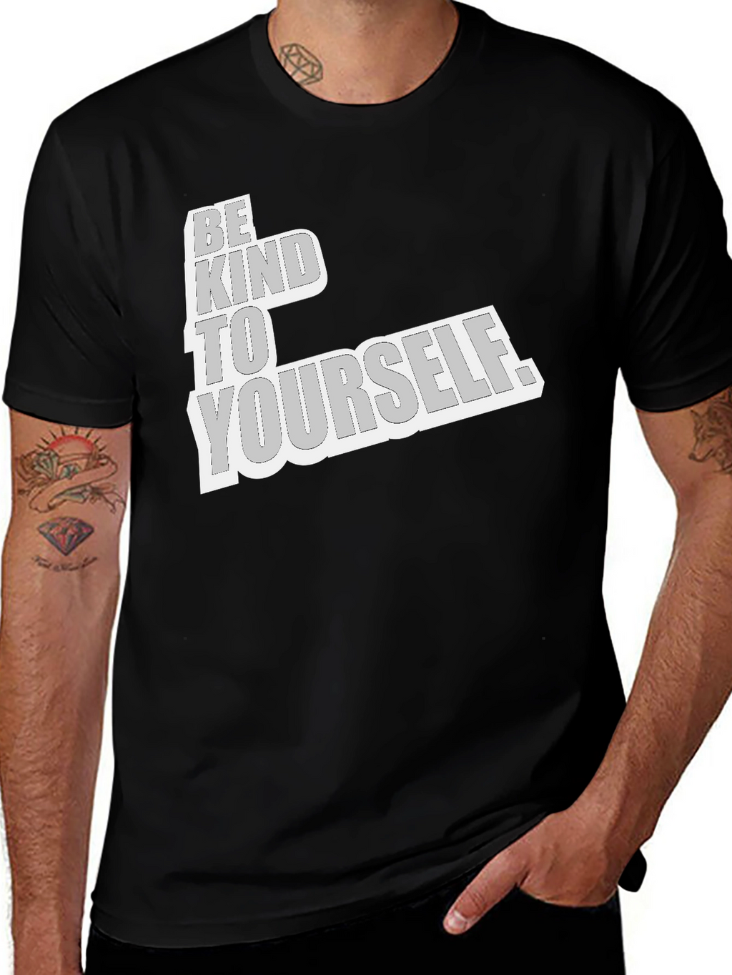 Be Kind to Yourself Graphic Tee - Black