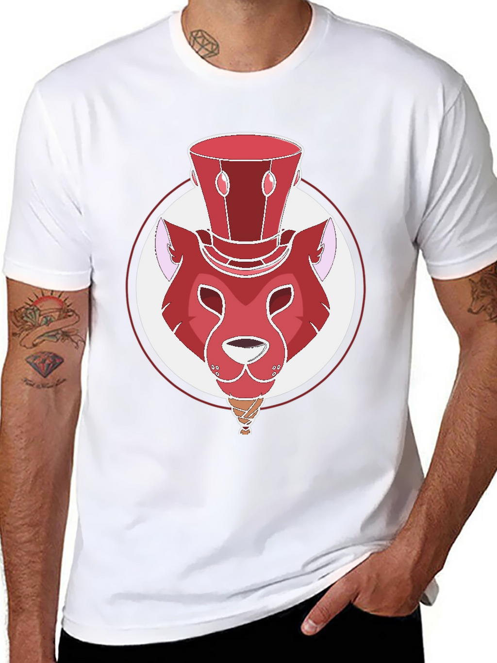 Whimsical Red Lion Graphic Tee