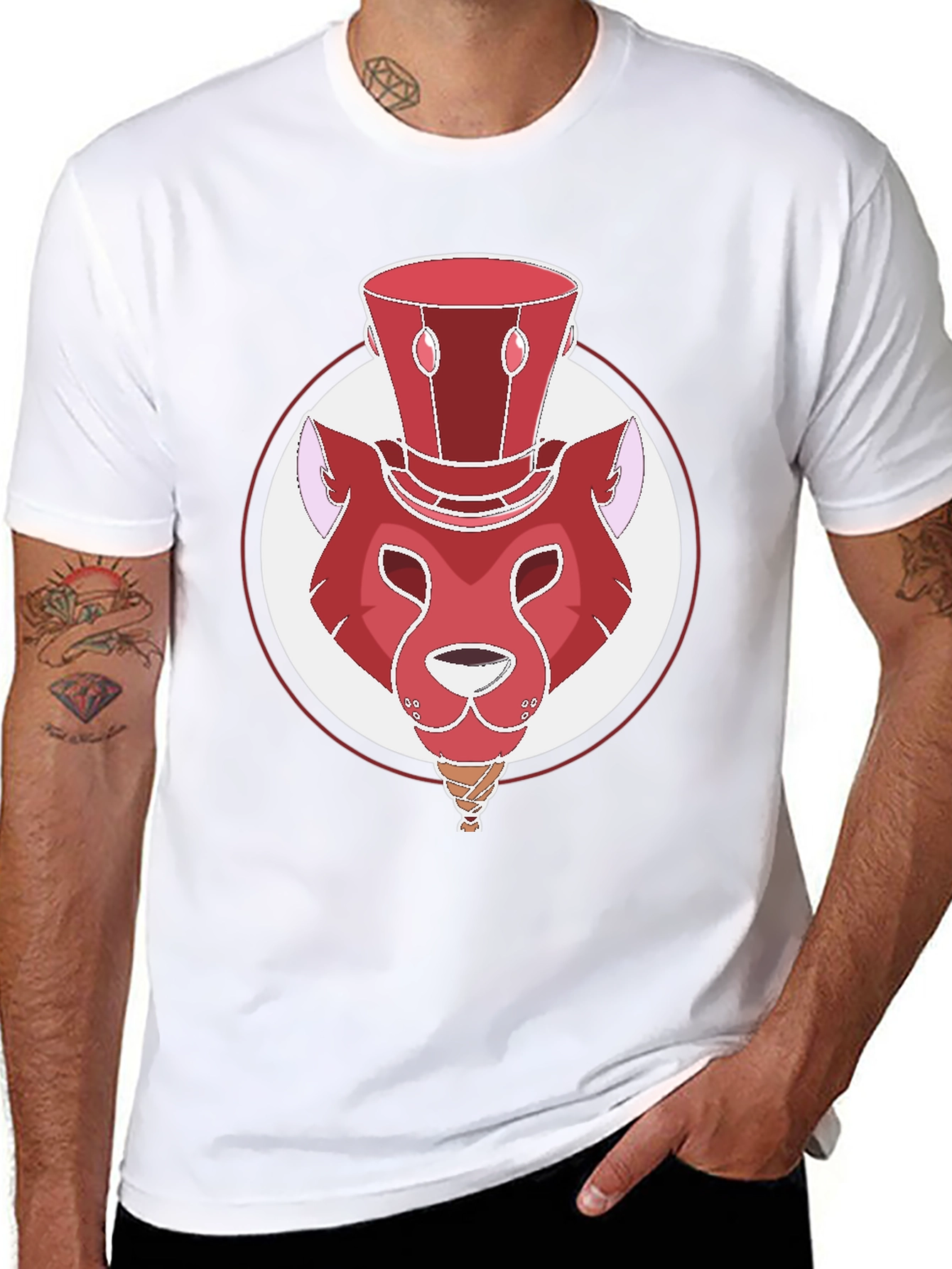 Whimsical Red Lion Graphic Tee