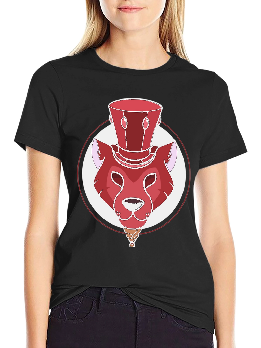 Whimsical Red Lion Graphic Tee
