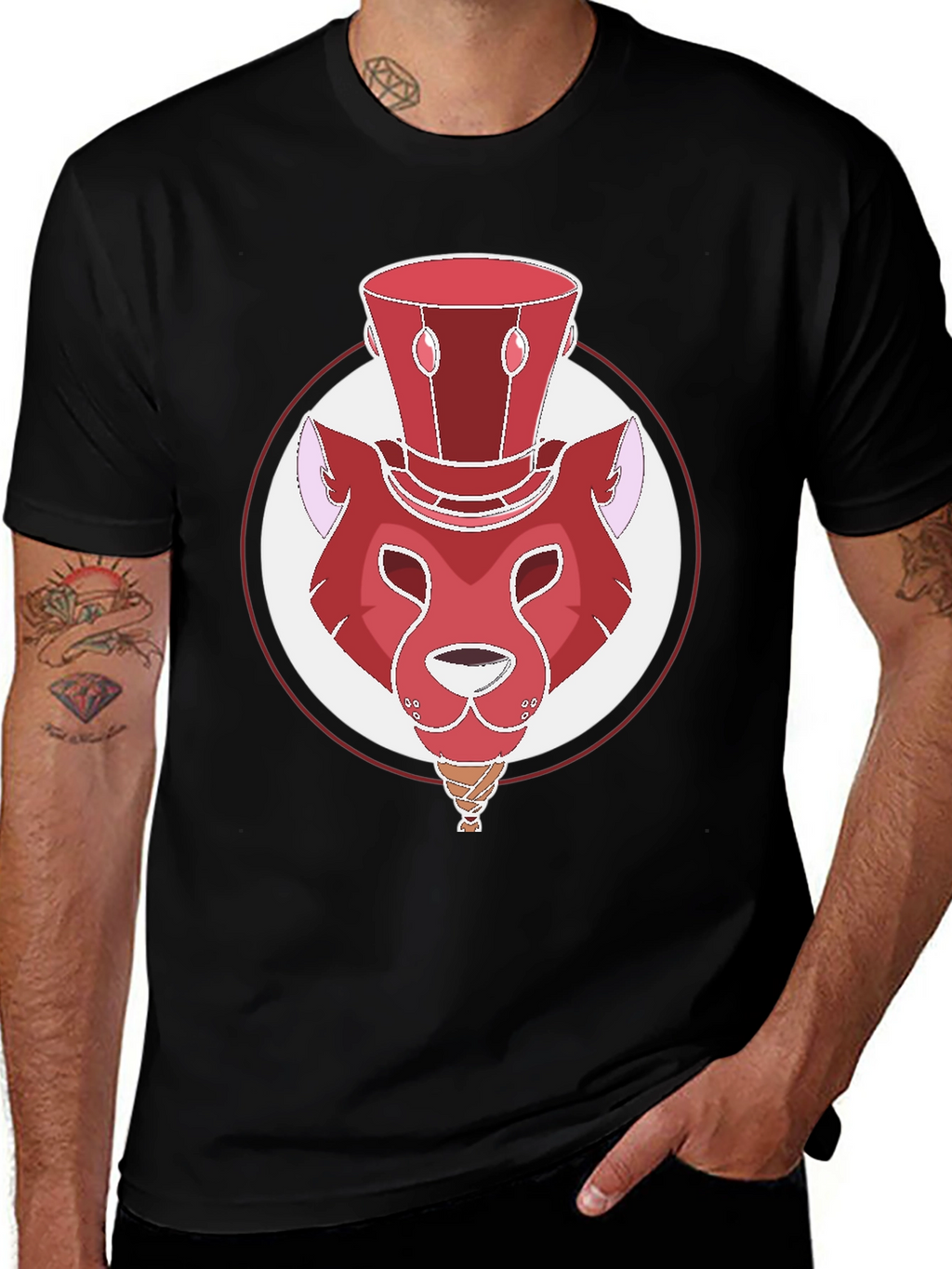 Whimsical Red Lion Graphic Tee