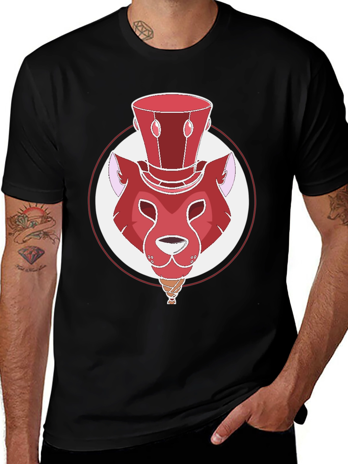 Whimsical Red Lion Graphic Tee