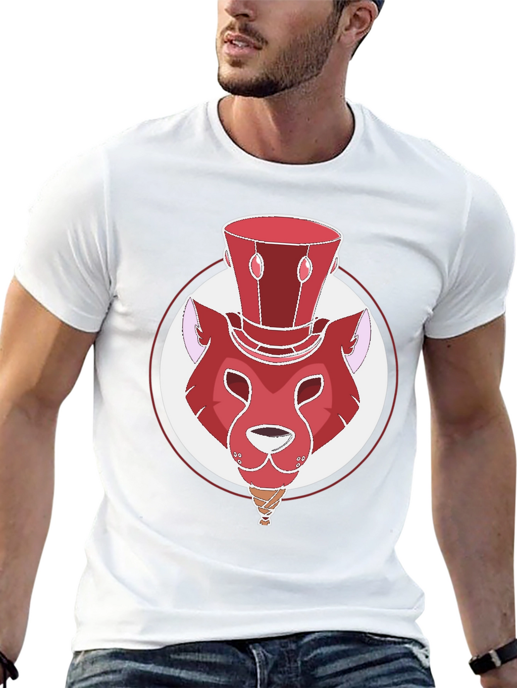Whimsical Red Lion Graphic Tee