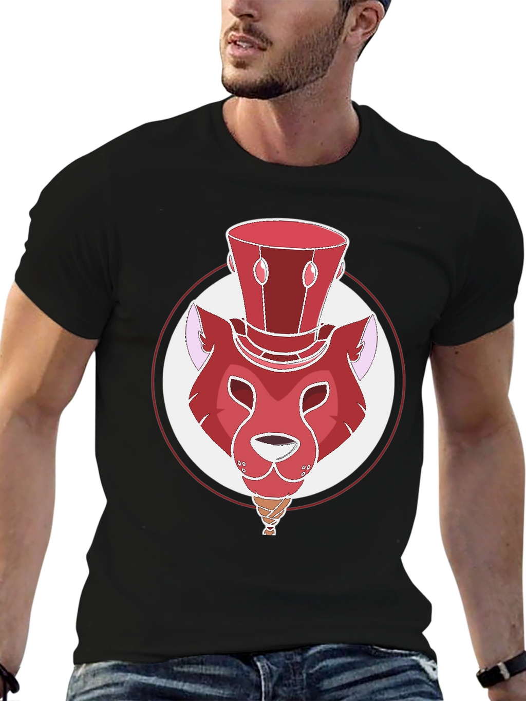 Whimsical Red Lion Graphic Tee