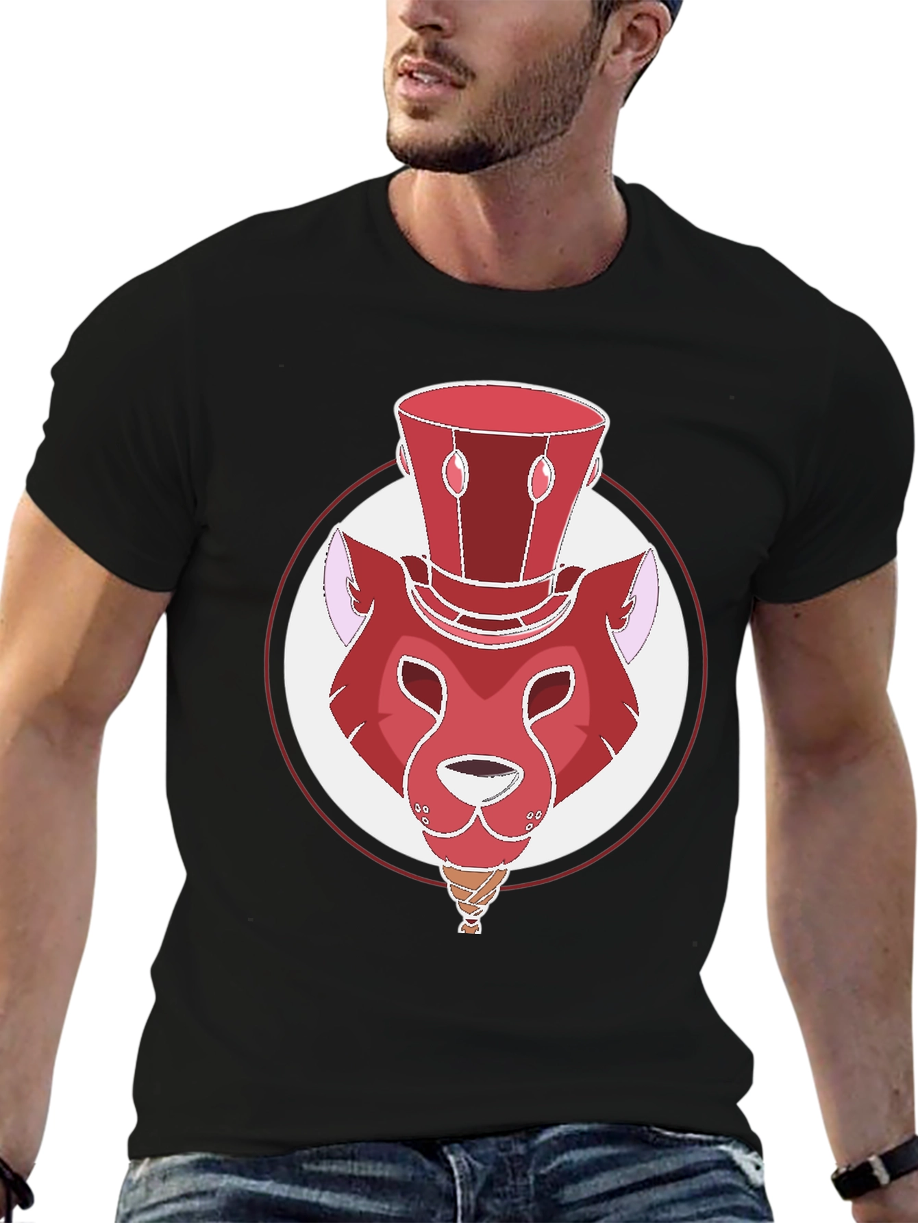 Whimsical Red Lion Graphic Tee