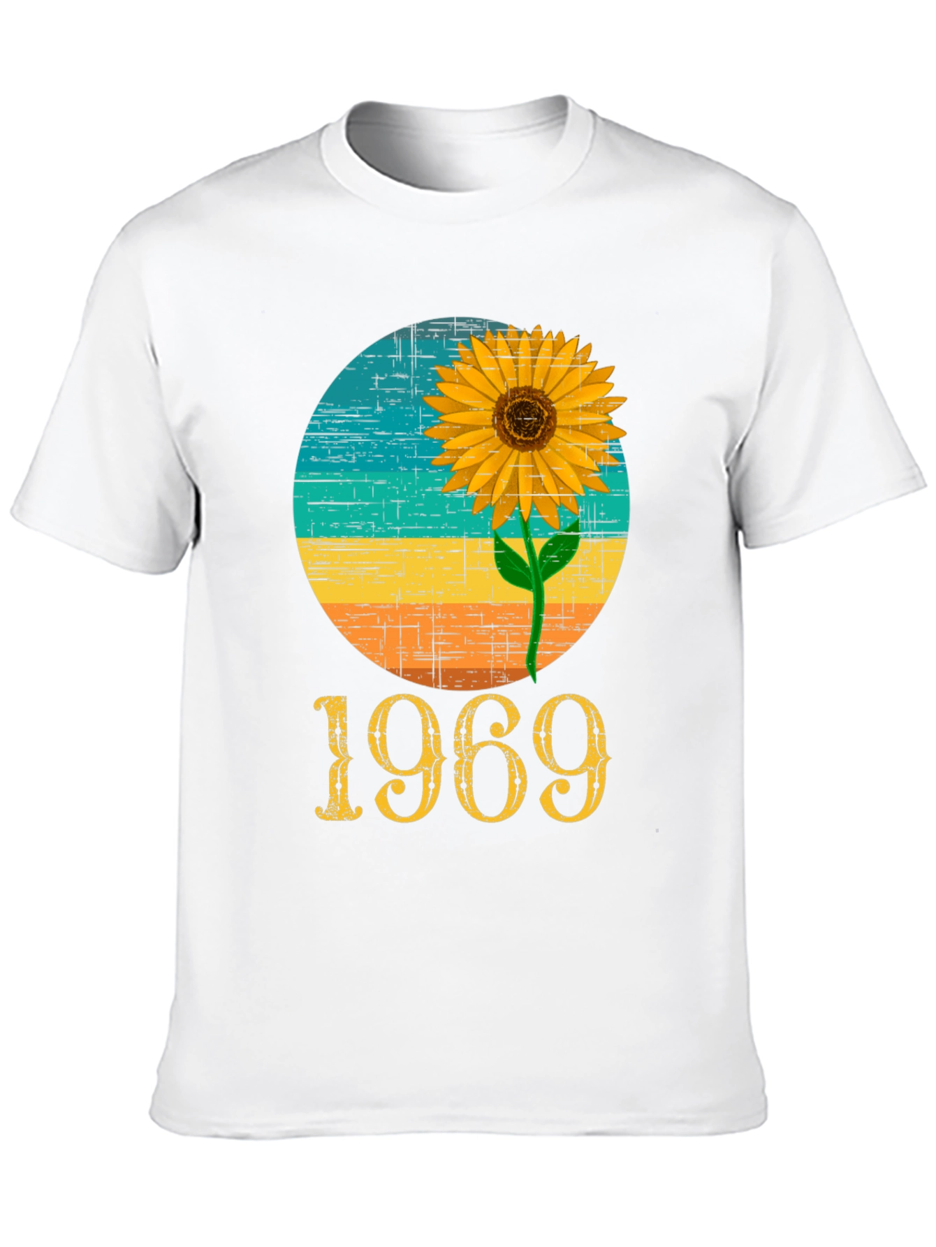 1969 Sunflower Graphic Tee - Retro Birthday Shirt