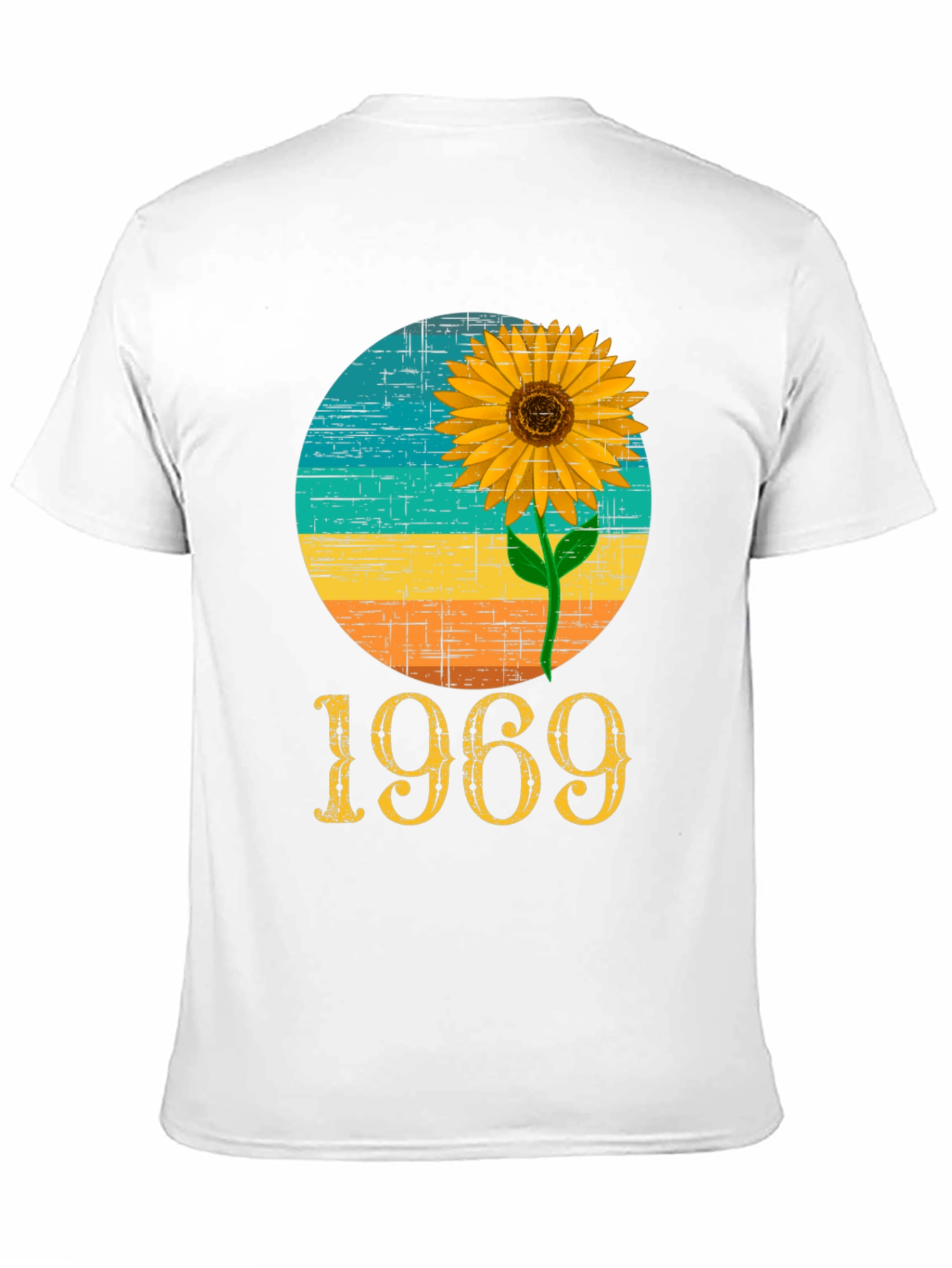 1969 Sunflower Graphic Tee - Retro Birthday Shirt
