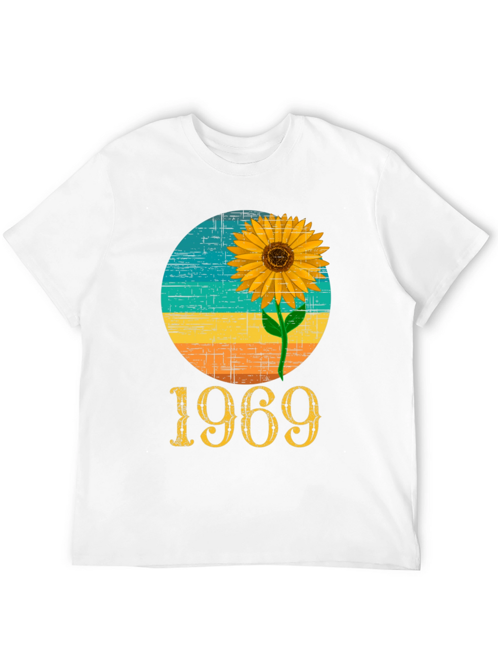 1969 Sunflower Graphic Tee - Retro Birthday Shirt