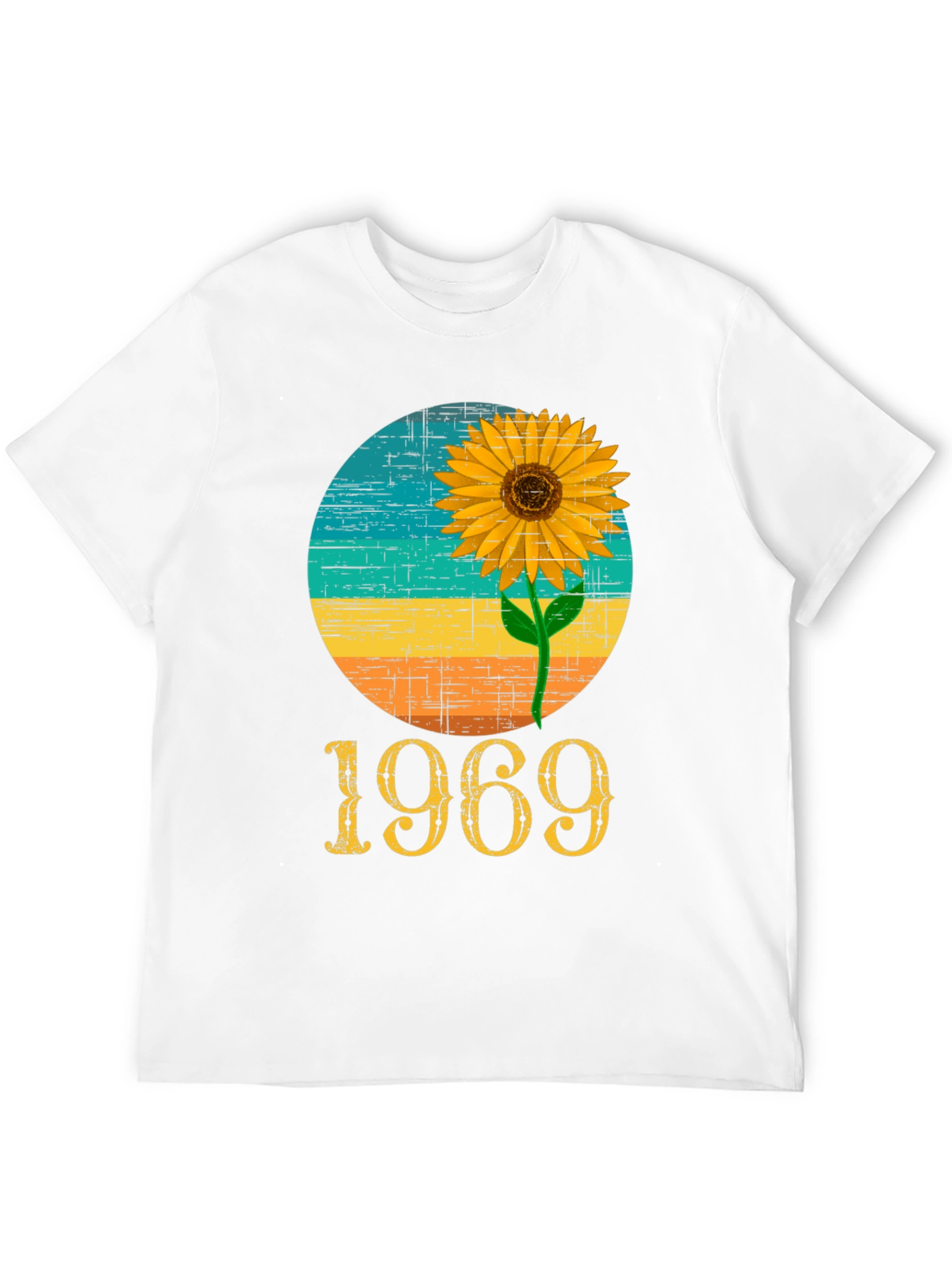 1969 Sunflower Graphic Tee - Retro Birthday Shirt