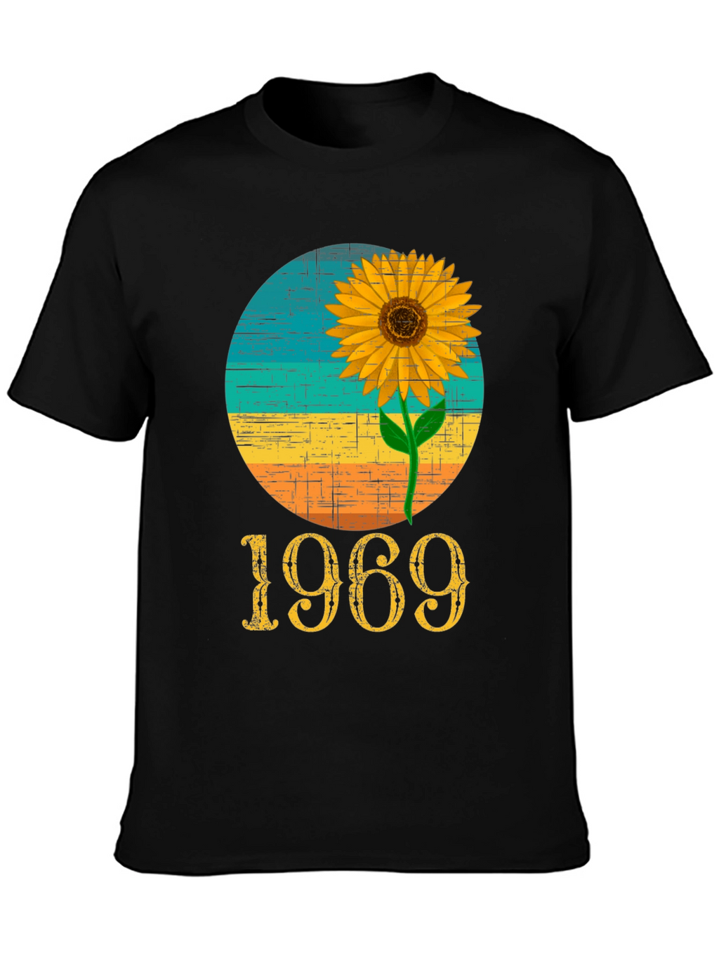 1969 Sunflower Graphic Tee - Retro Birthday Shirt