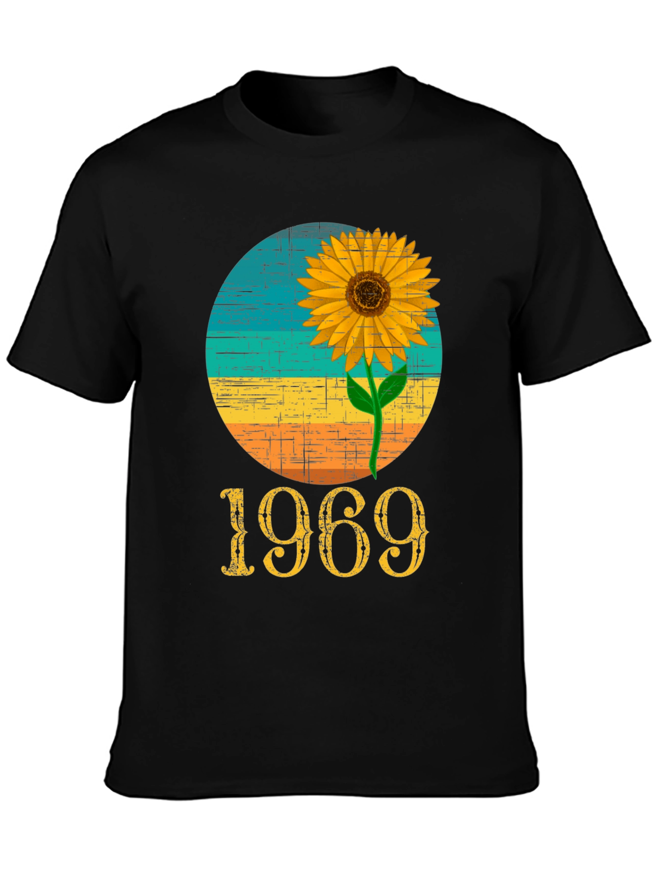 1969 Sunflower Graphic Tee - Retro Birthday Shirt
