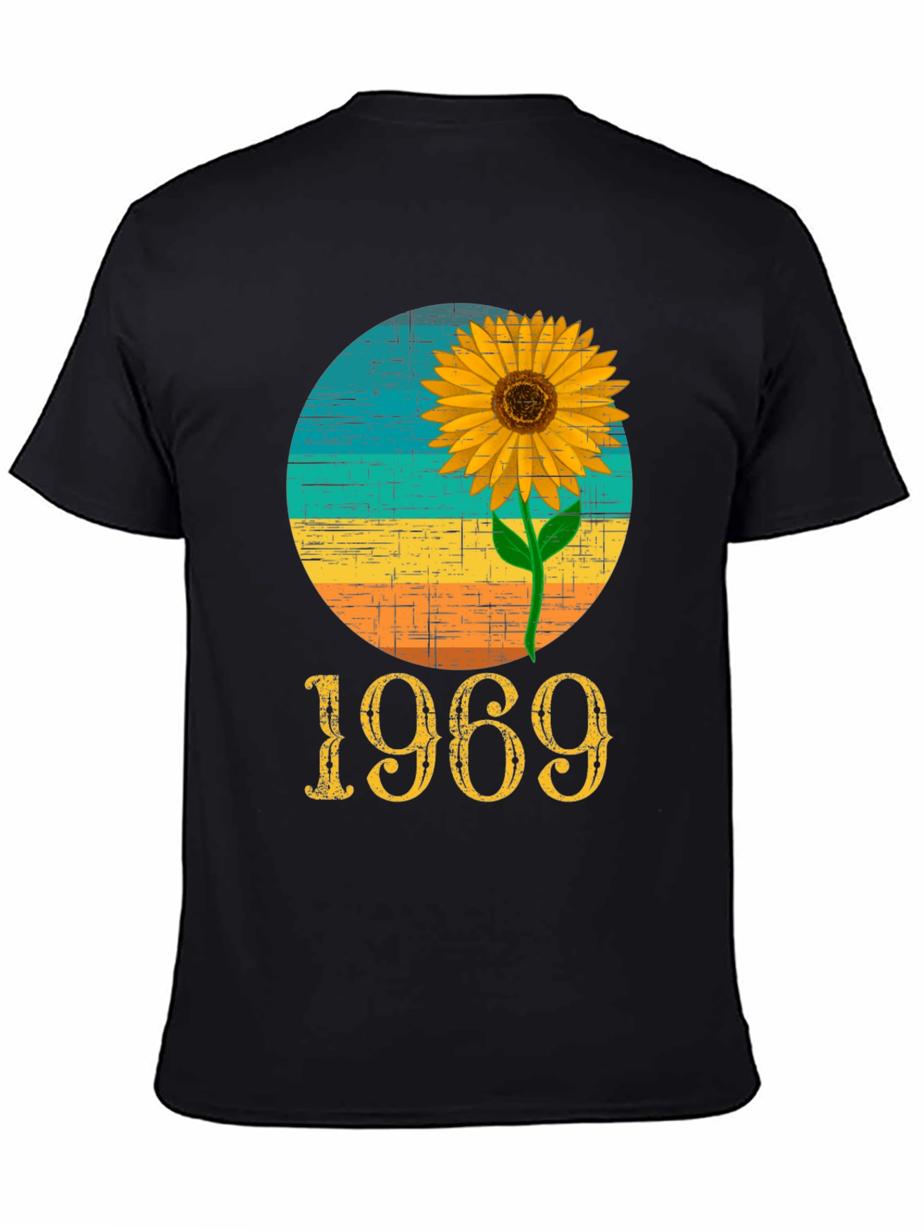 1969 Sunflower Graphic Tee - Retro Birthday Shirt
