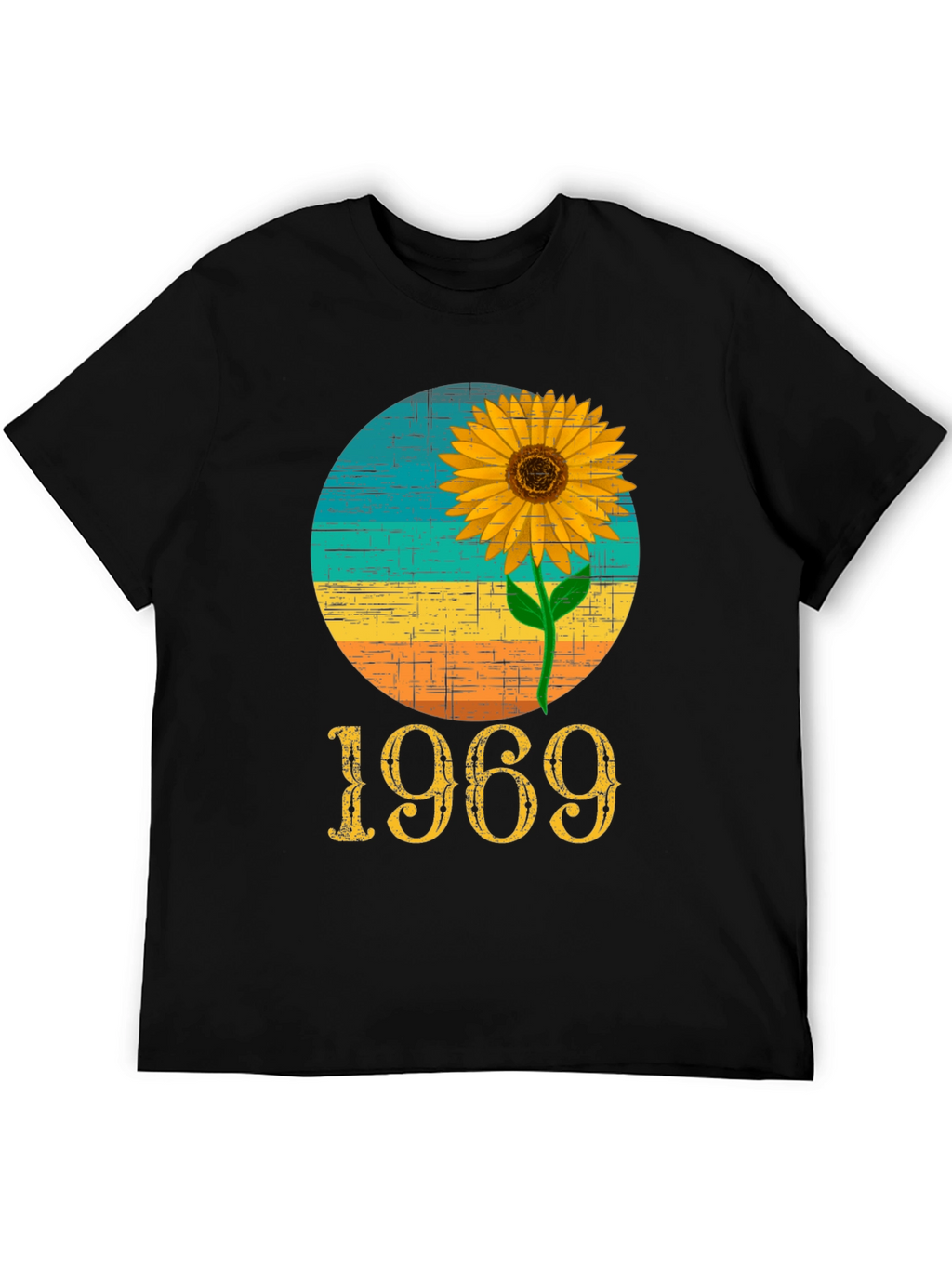 1969 Sunflower Graphic Tee - Retro Birthday Shirt