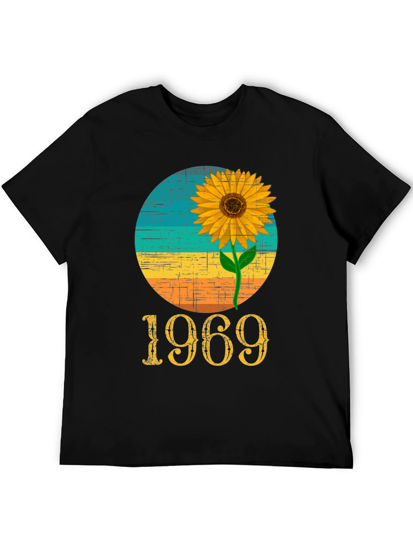 1969 Sunflower Graphic Tee - Retro Birthday Shirt