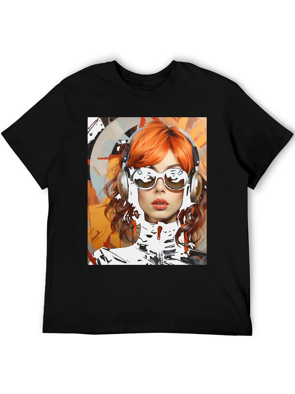 Retro Girl Graphic Tee - Modern Art Style