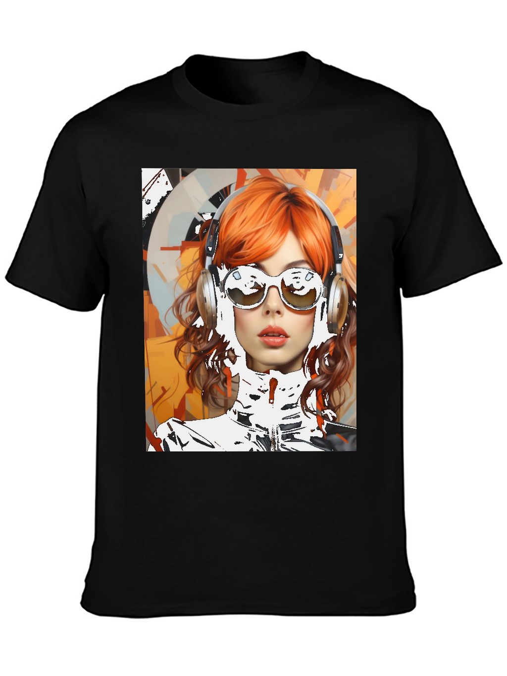 Retro Girl Graphic Tee - Modern Art Style