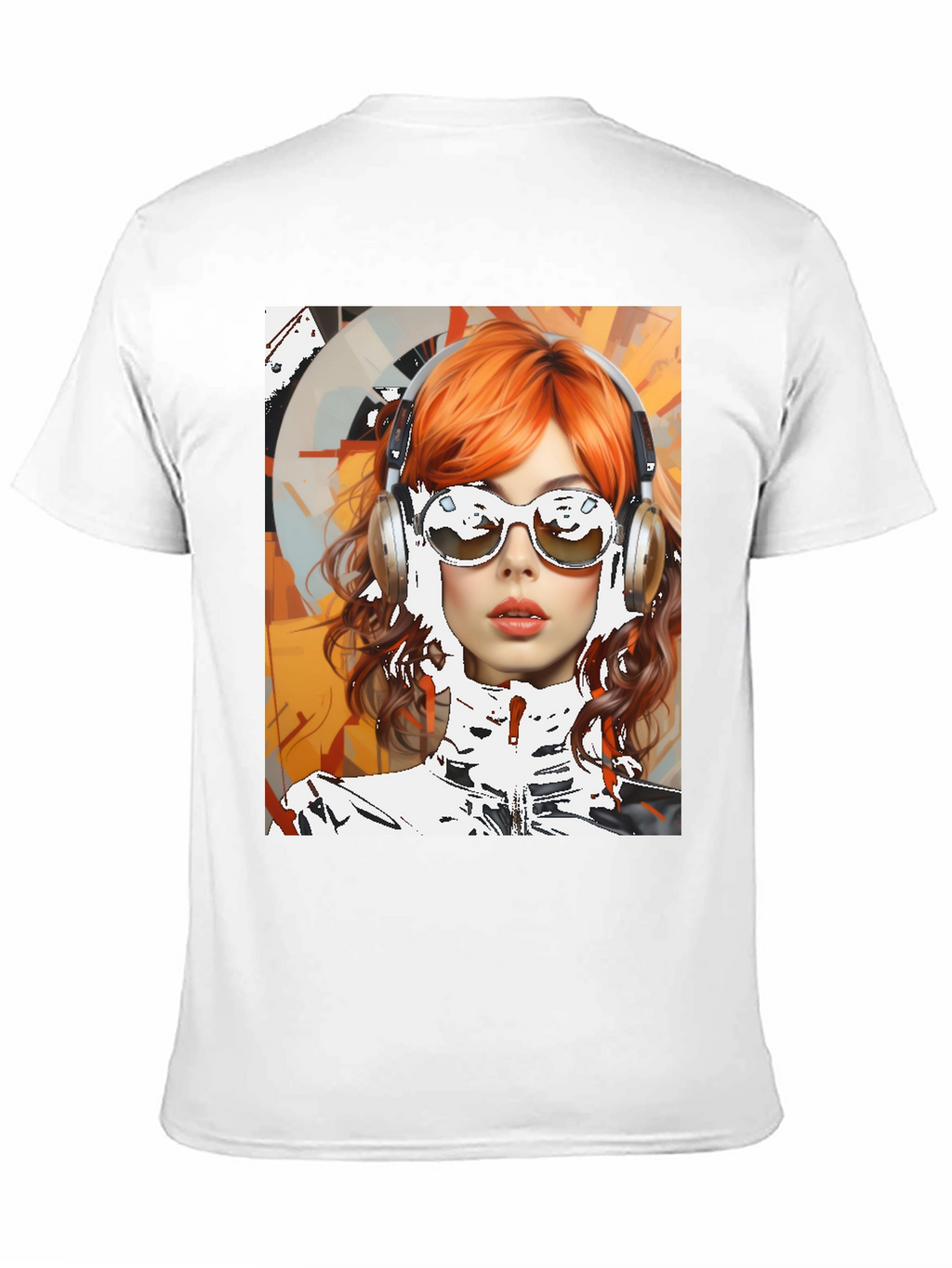 Retro Girl Graphic Tee - Modern Art Style