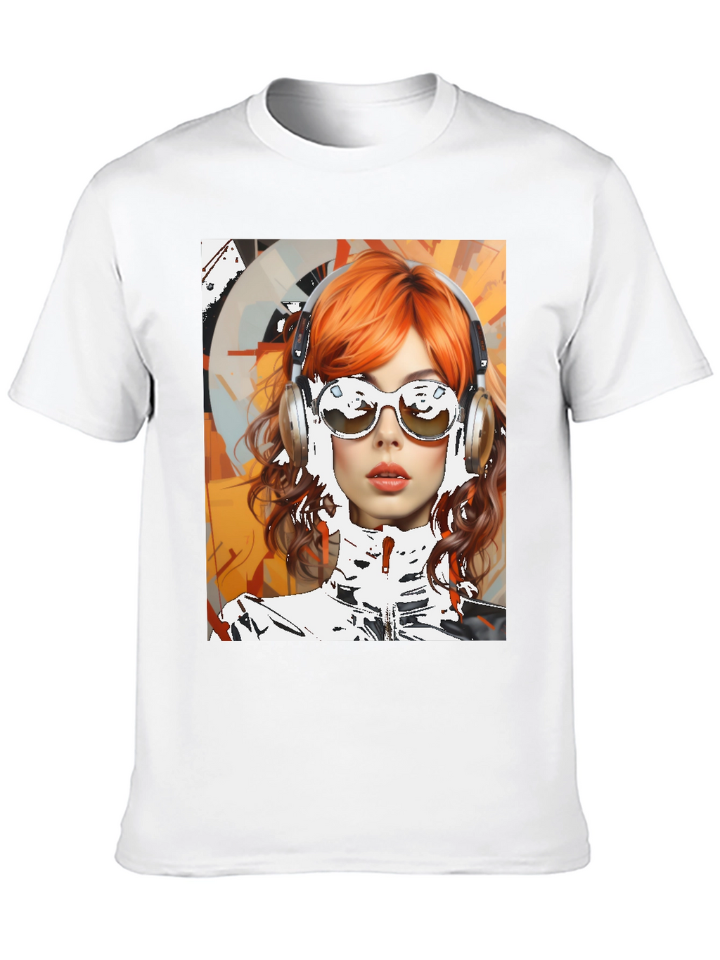 Retro Girl Graphic Tee - Modern Art Style