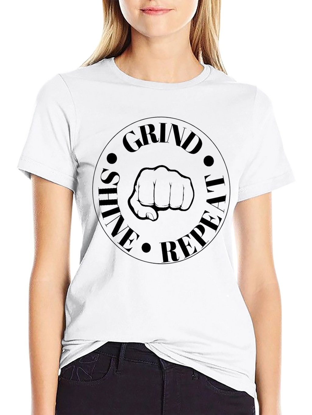 Grind Shine Repeat T-Shirt - Motivational Tee