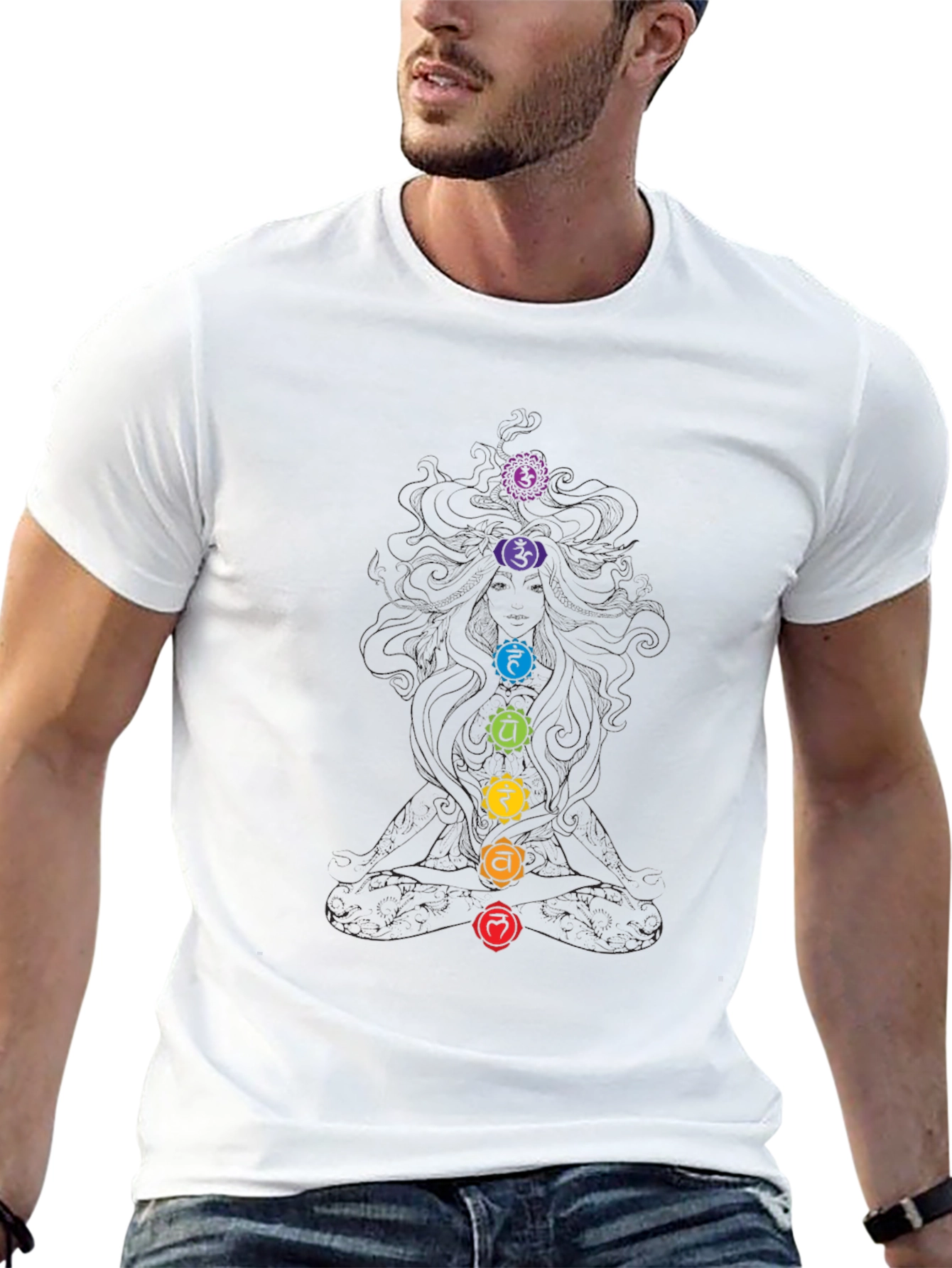 Chakra Symbol Black Graphic Tee