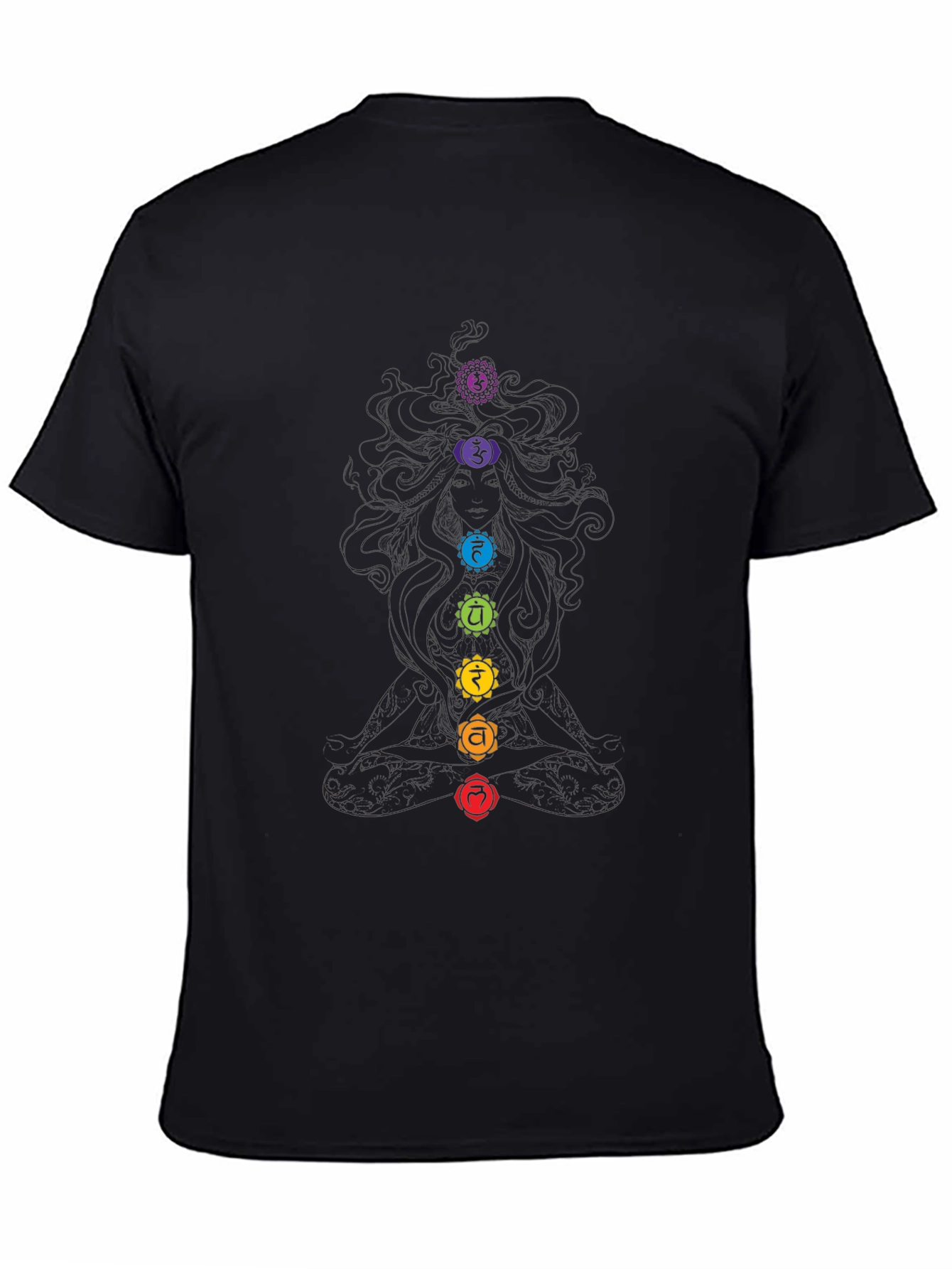 Chakra Symbol Black Graphic Tee