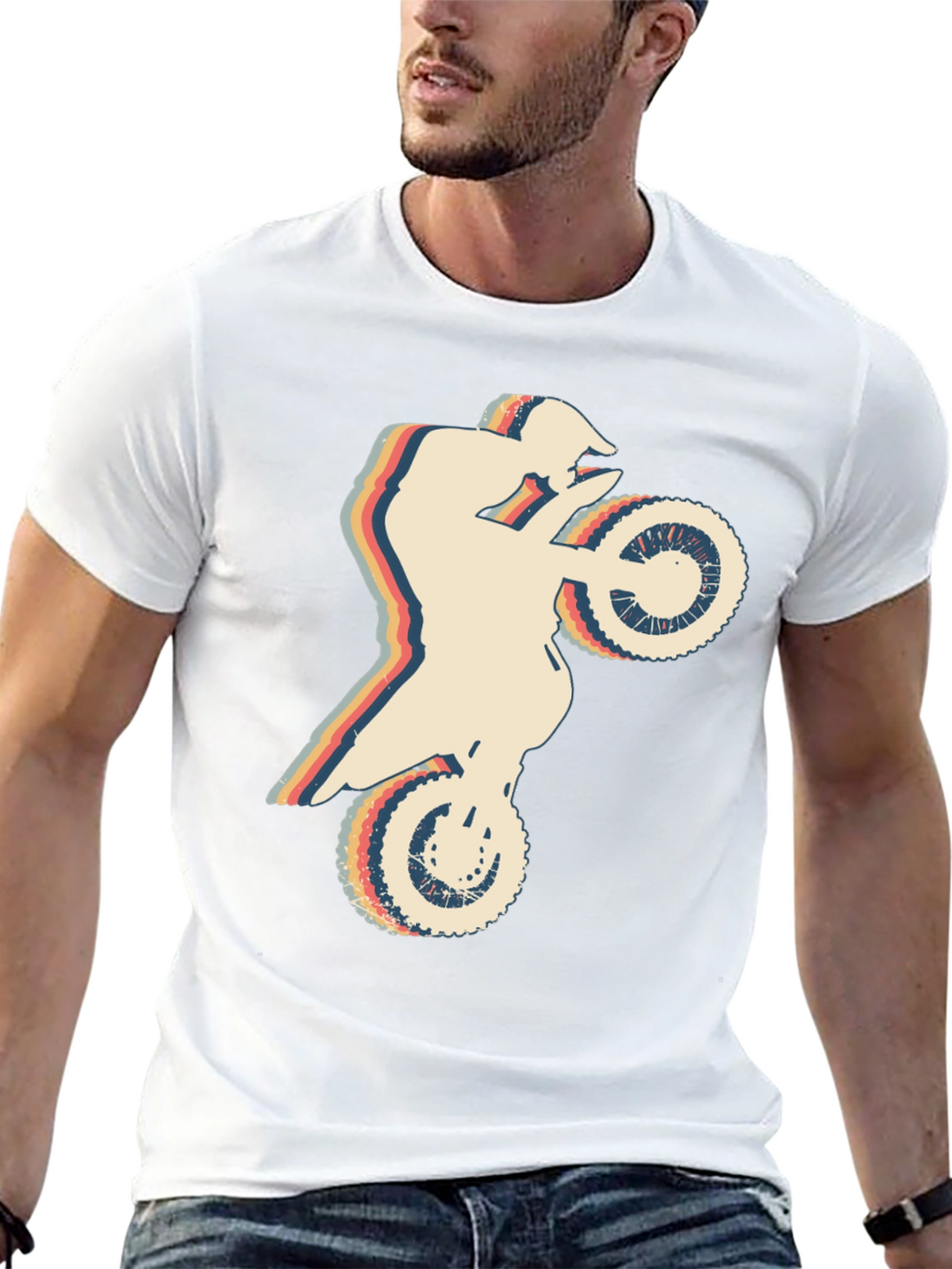 Retro Motocross T-Shirt - Vintage Dirt Bike Design