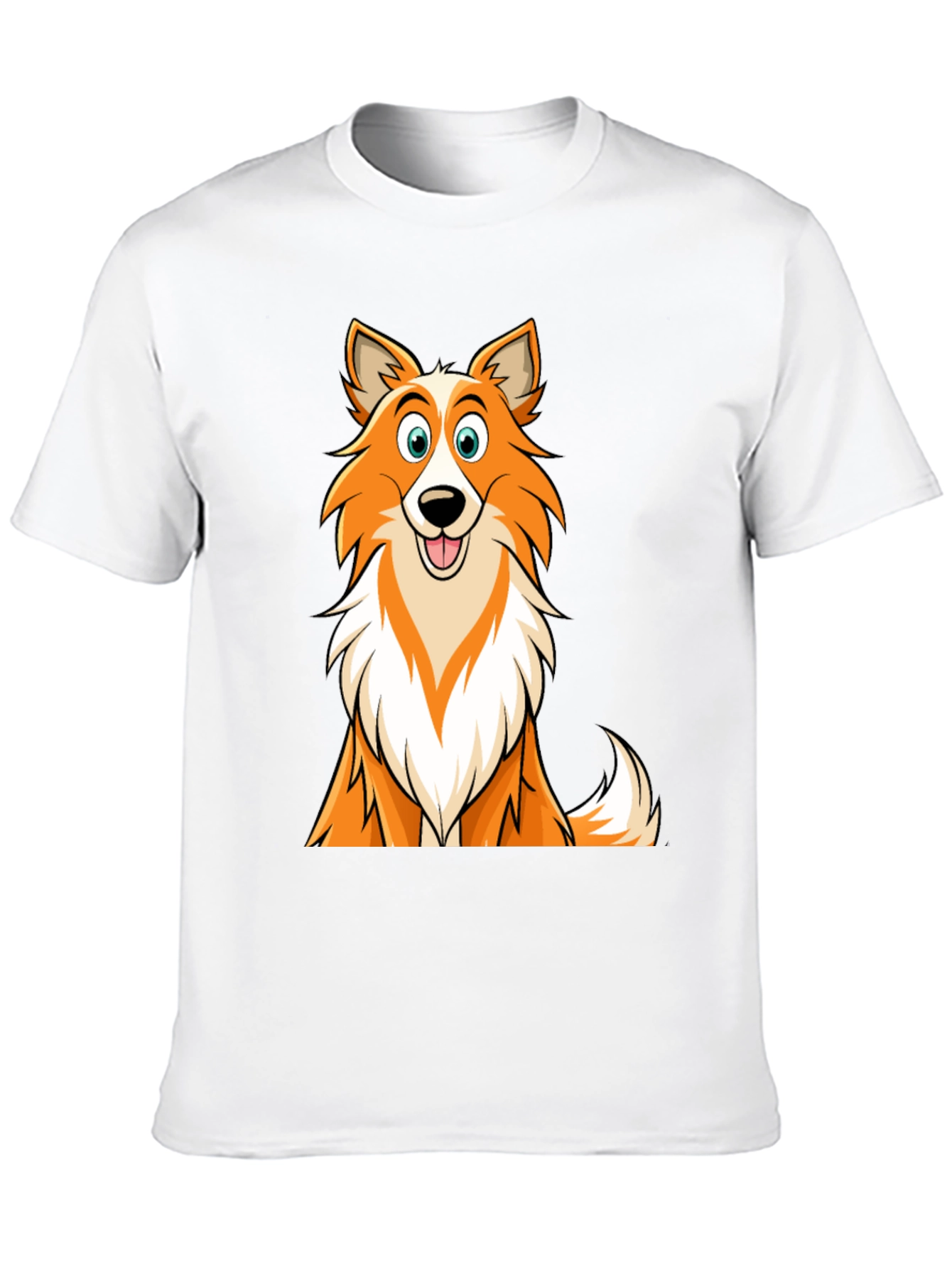 Cartoon Dog Graphic T-Shirt - Black Casual Wear