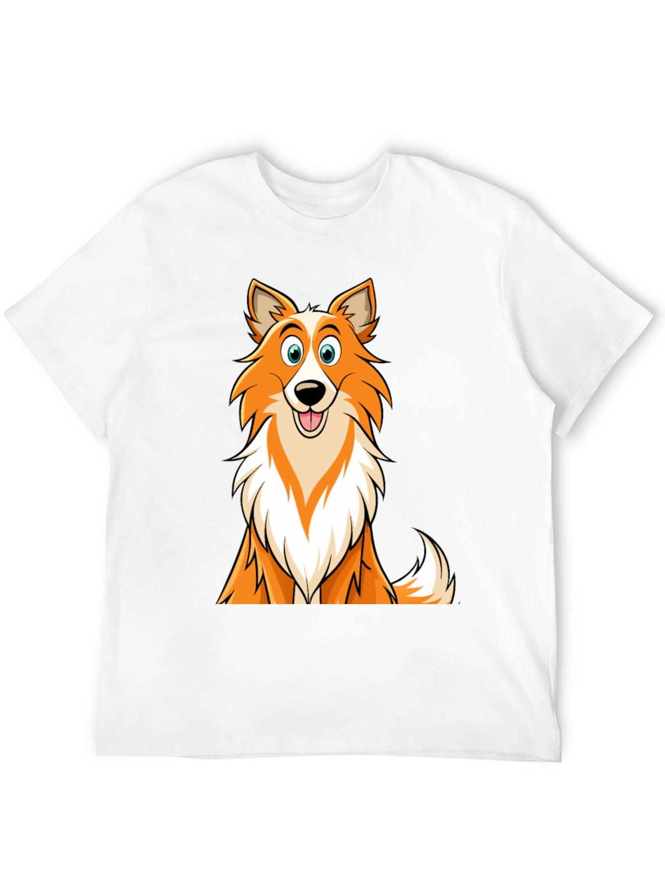 Cartoon Dog Graphic T-Shirt - Black Casual Wear