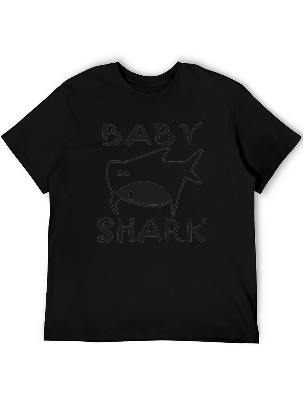 Baby Shark Graphic Tee - Black Cotton Shirt