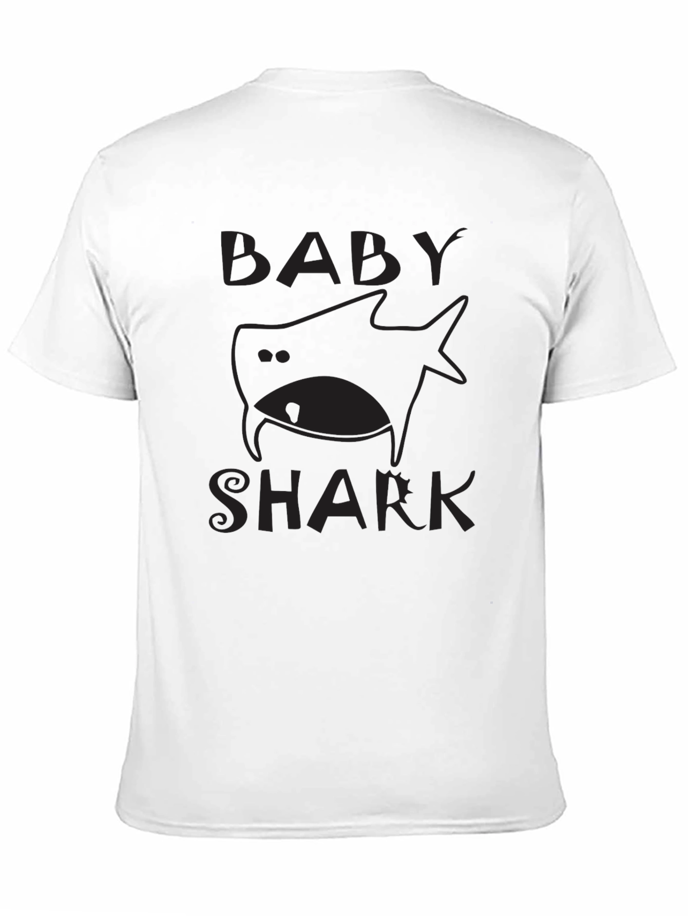 Baby Shark Graphic Tee - Black Cotton Shirt
