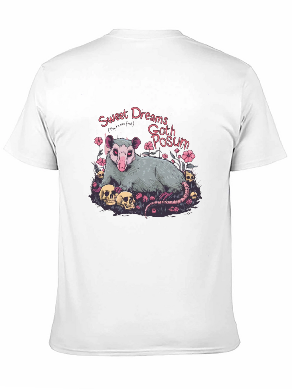 Goth Possum Graphic T-Shirt - Sweet Dreams