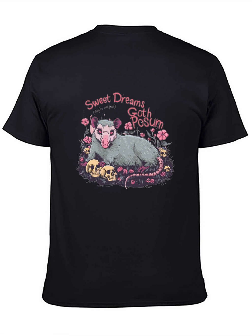 Goth Possum Graphic T-Shirt - Sweet Dreams