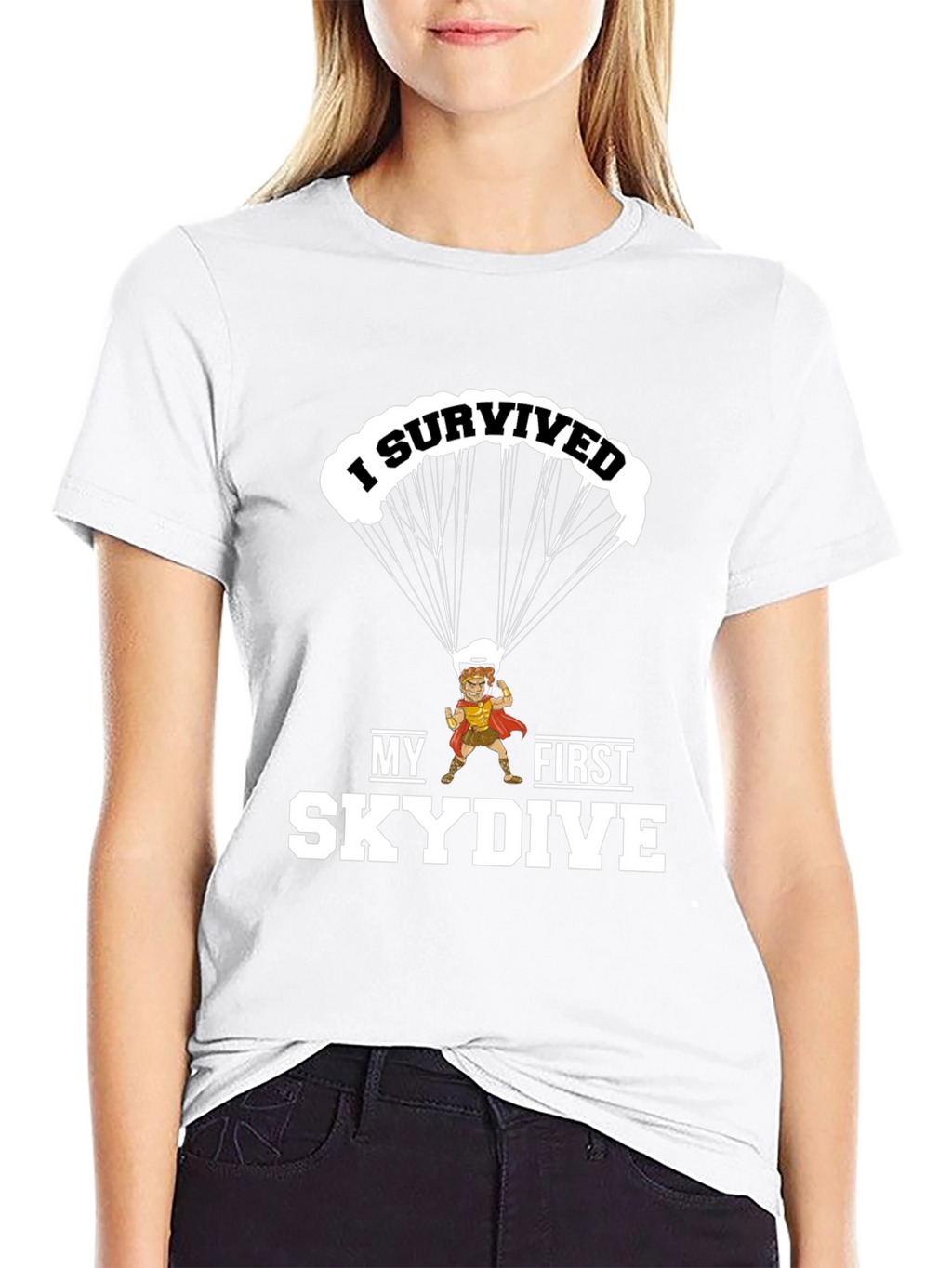 I Survived My First Skydive Funny Graphic T-Shirt