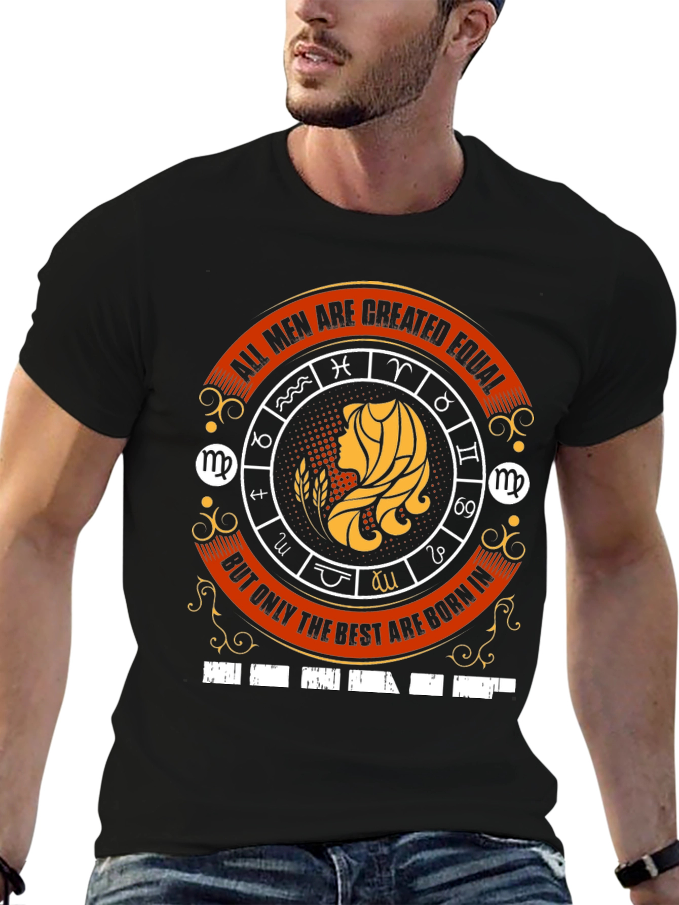 Virgo Zodiac T-Shirt - All Men Are Created Equal