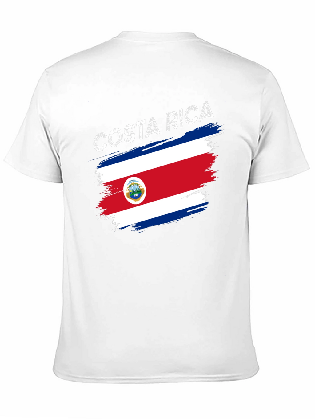 Costa Rica Flag Graphic Tee - Black T-Shirt
