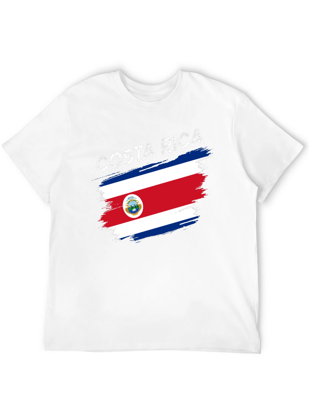 Costa Rica Flag Graphic Tee - Black T-Shirt