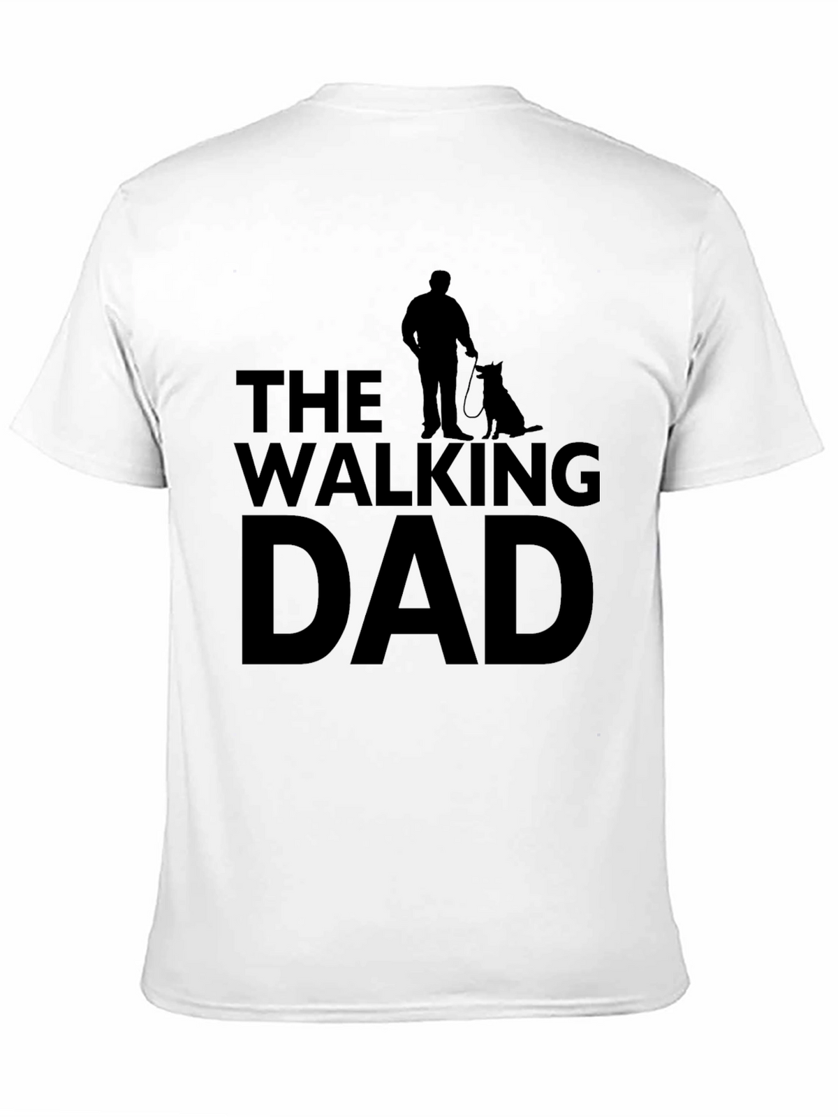 The Walking Dad T-Shirt - Black Graphic Tee for Dog Dads